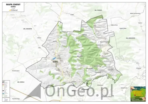 Mapa gminy Goraj